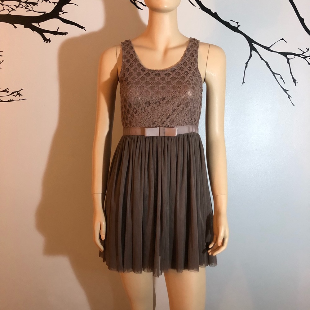 COOL ATTITUDE Lace Top Dress